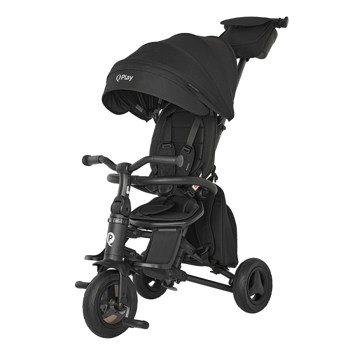 Велосипед трехколесный складной Qplay Nova+ Карбон черный — фото 1