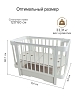 Кровать детская Pituso Olivia маятник/ящик/автостенка/колесо 120х60 см Белый-белый — фото 5
