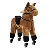 Каталка-лошадка Pituso с резиновыми колесами коричневый — фото 1