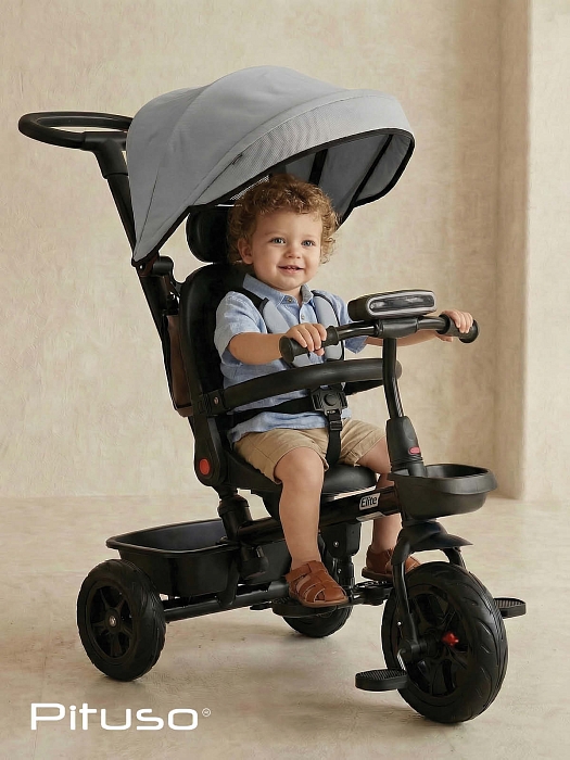 Велосипед трехколесный Pituso Elite 2026 Grey/серый — фото 3