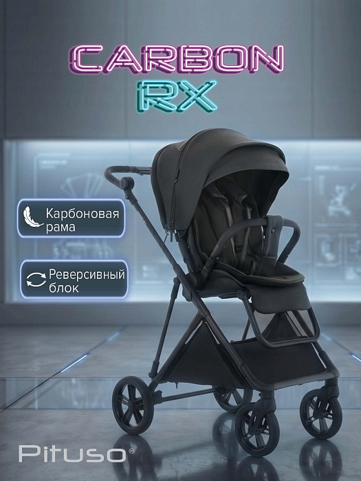 Прогулочная коляска Pituso Carbon RX магнетически серая — фото 2