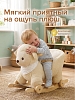 Качалка-каталка с сиденьем Pituso Бедлингтон с колесами, плюшевая, музыкальная, молочный — фото 4