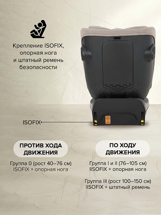 Автокресло группы 0/1/2/3 (0-36 кг) Pituso Roys Lux i-Size Truffel/трюфель — фото 12