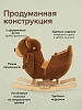 Качалка с сиденьем Pituso Мишка, плюшевая, музыкальная, Коричневый — фото 6