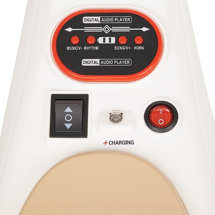 Электромотоцикл Pituso 6V/7Ah с двойным приводом белый — фото 6