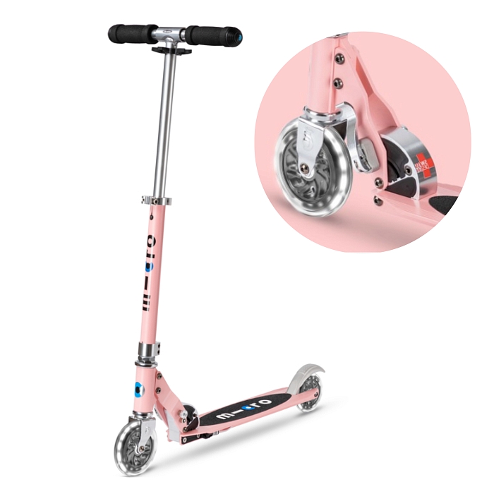 Самокат Micro Sprite LED Пудровый — фото 6