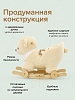 Качалка-каталка с сиденьем Pituso Бедлингтон с колесами, плюшевая, музыкальная, молочный — фото 7