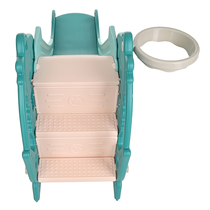 Детская горка Pituso Викки с баскетбольным кольцом Blue/Голубой — фото 10