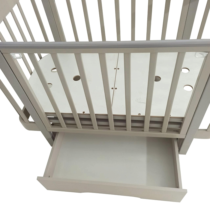 Кровать детская Pituso Olivia маятник/ящик/автостенка/колесо 120х60 см Капучино — фото 4